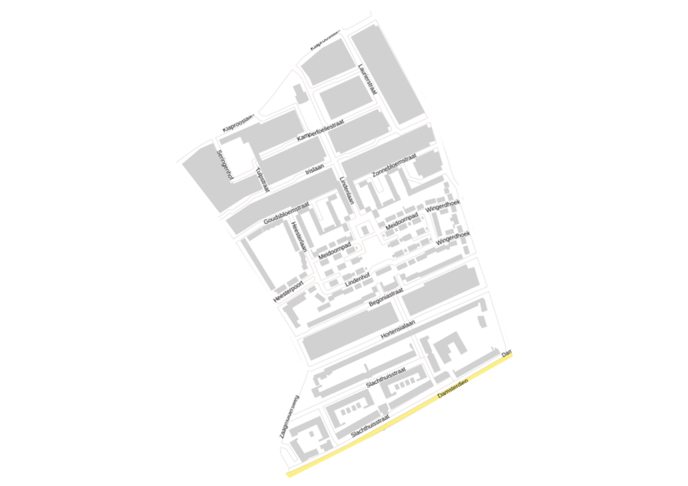 Bloemenbuurt Oosterparkwijk Wegenkaart