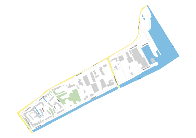 Damsterbuurt Oosterparkwijk Wegenkaart